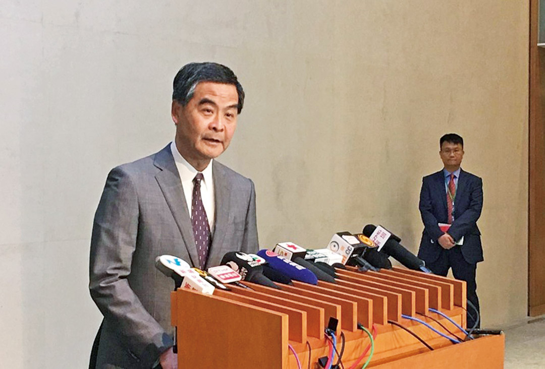 梁振英：嚴禁討論「港獨」
