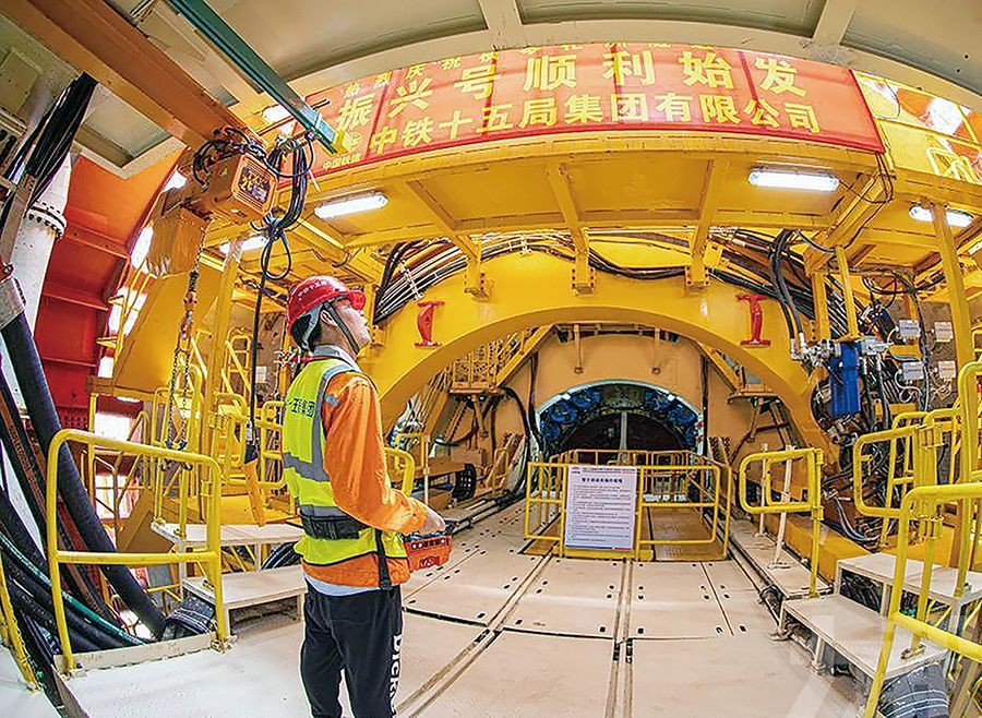 橫琴杧洲隧道「振興號」始發