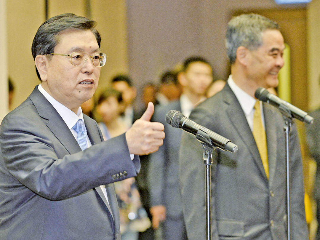 張德江結束訪港行程