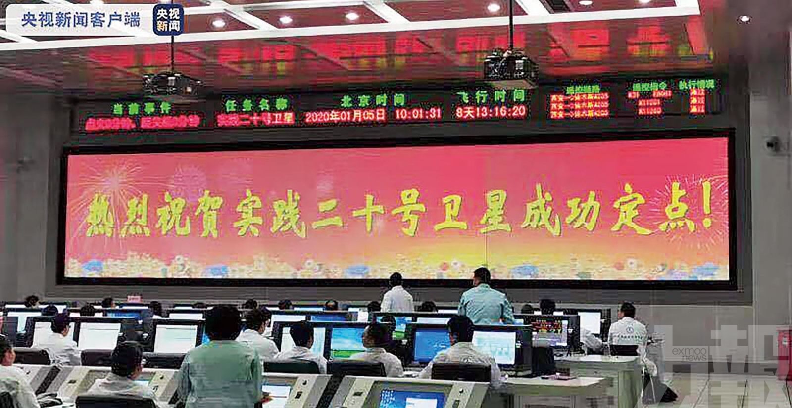 實踐二十號衛星成功定點