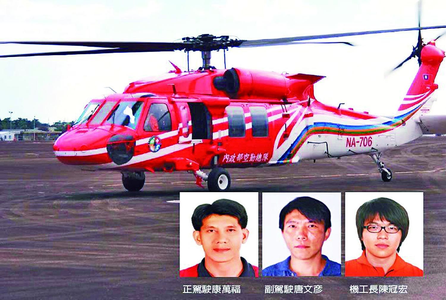 台接病患直升機疑墮海