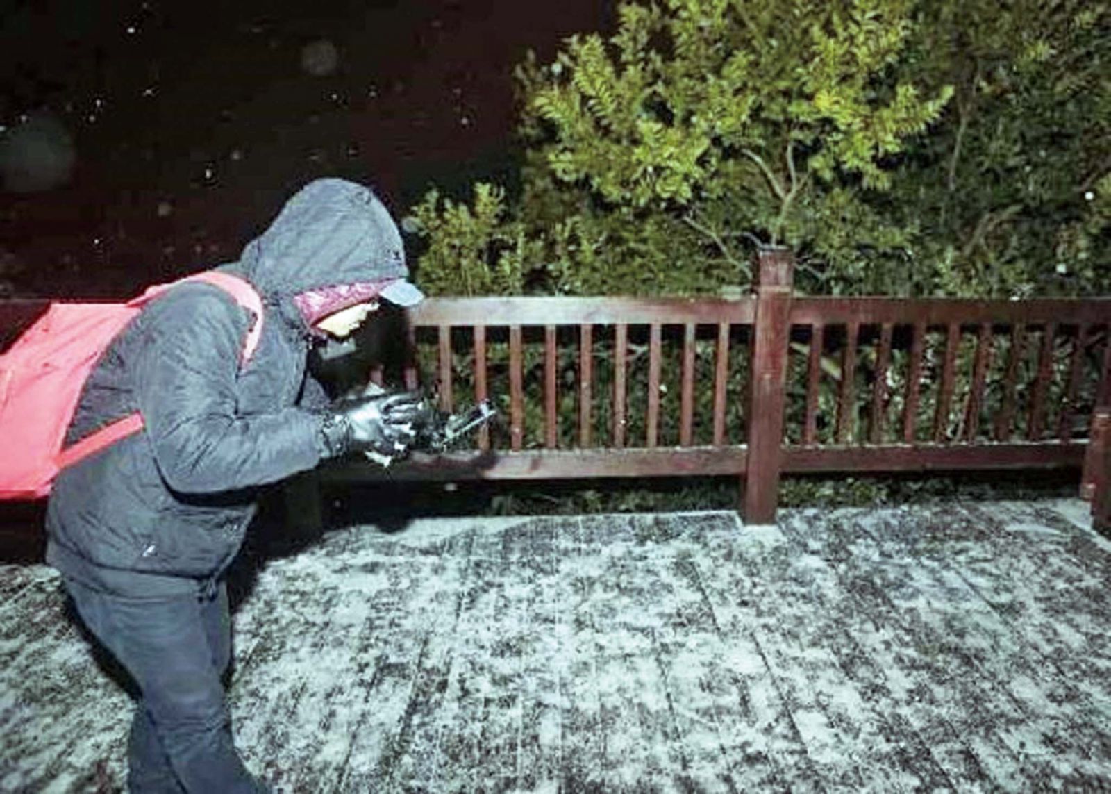 福建清源山飄雪