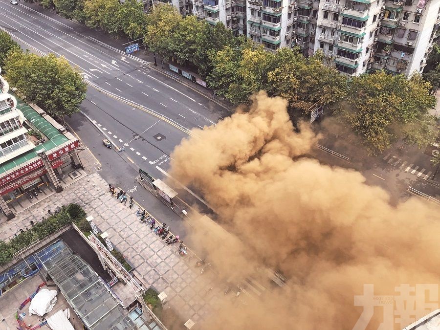 杭州地鐵施工致路陷