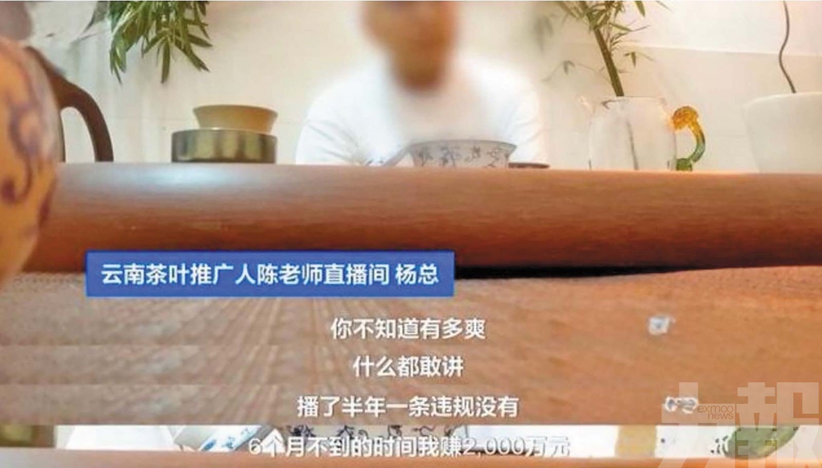 內地直播間售賣假冒古樹普洱茶