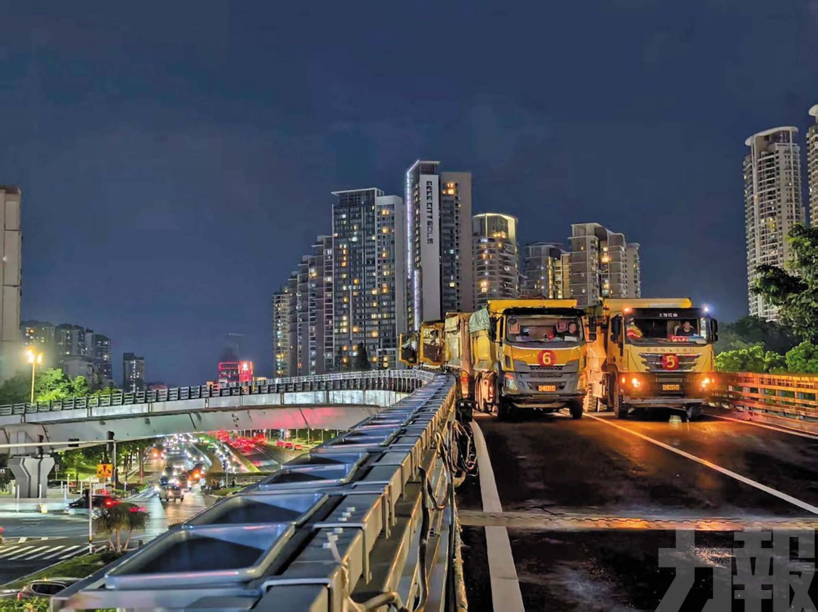 珠海迎賓節點匝道橋完成荷載試驗
