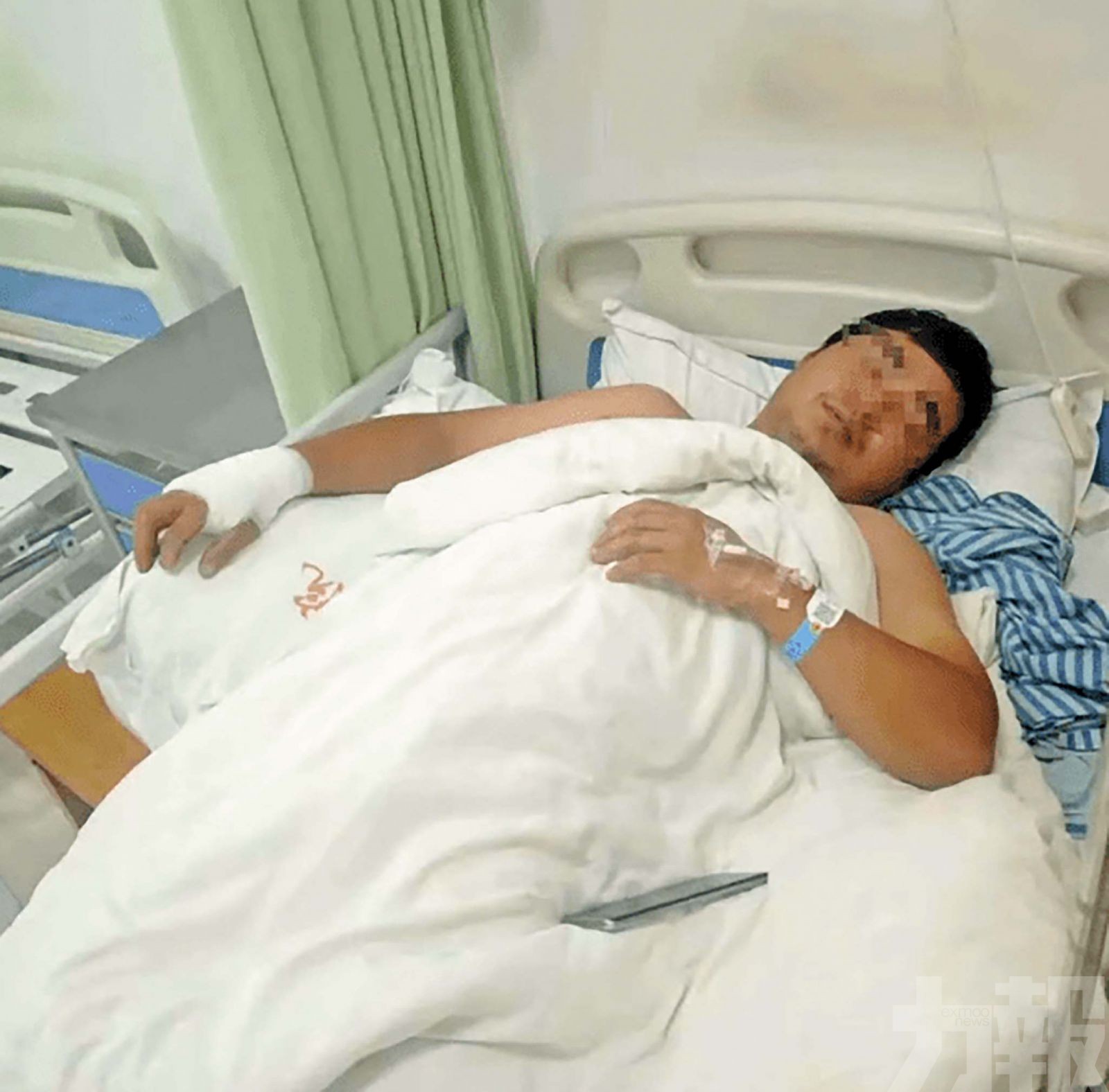 江蘇漢手掌割傷流血